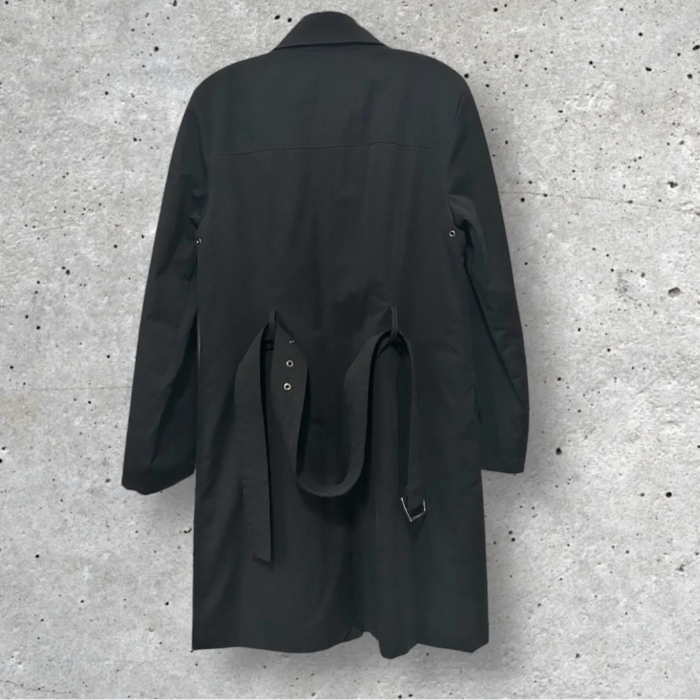 Ellen Tracy Black Raincoat. Trenchcoat. Size Medium - Picture 9 of 13
